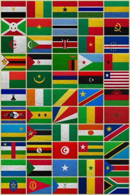 Flags of all African countries clipart