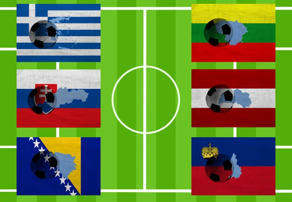 Europeisk fotboll — Stockfoto