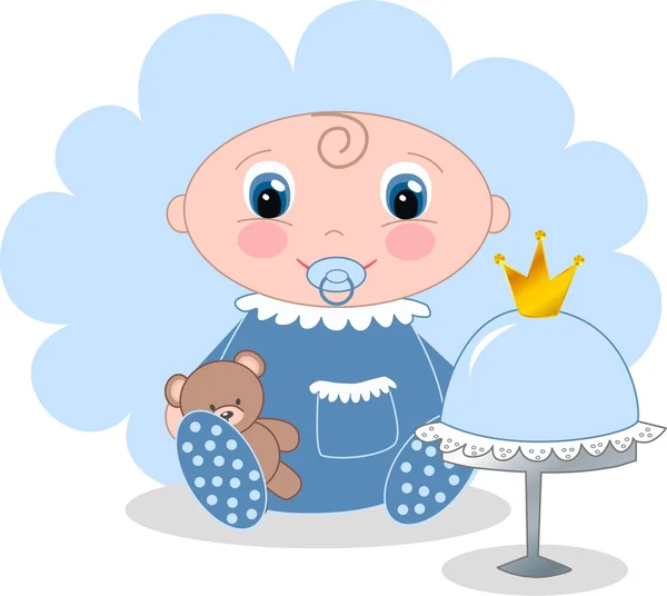 Pasgeboren baby aankondiging — Stockvector