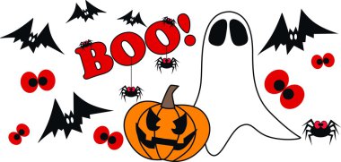 Happy halloween header clipart