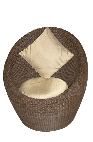 Skręcone krzesło z poduszką — Zdjęcie stockowe