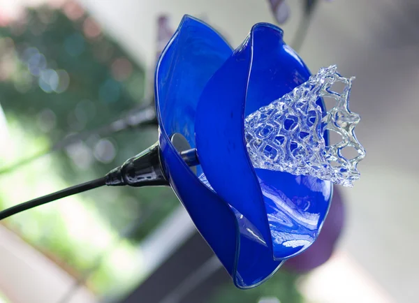 Lámpara azul cristal — Foto de Stock