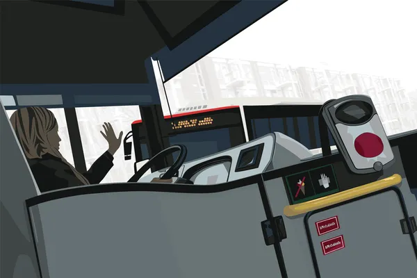 Bus Driver — Stock Vector