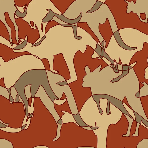 Kangaroo pattern — Stock Vector