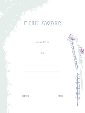 Cactus Merit Certificate clipart