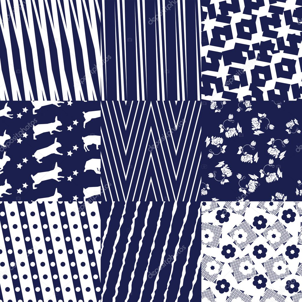 Blue Seamless Patterns