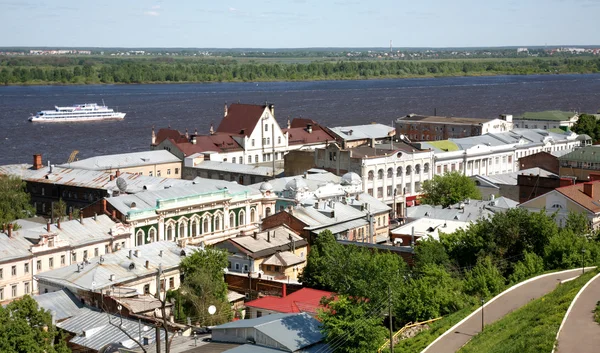 Primavera vista parte mais antiga Nizhny Novgorod Rússia — Fotografia de Stock