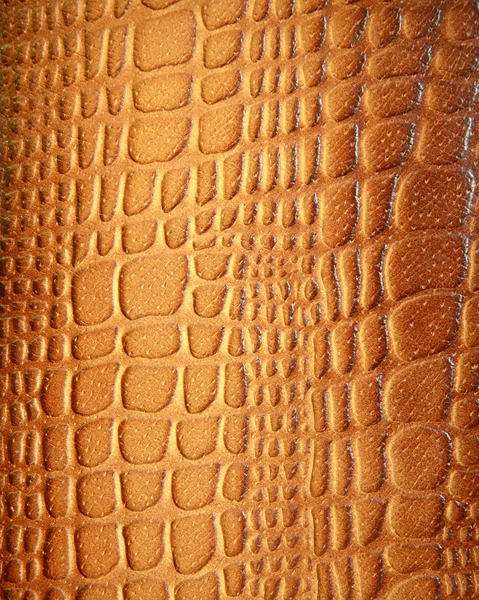 Brunt läder textur med mönster i solljus — Stockfoto