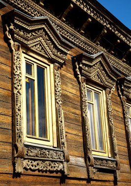 Window decoration 19th-century Nizhny Novgorod Russia clipart