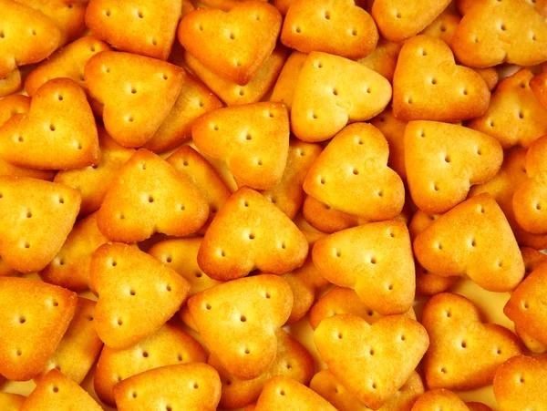 Heart-shaped crackers — Stock Photo, Image