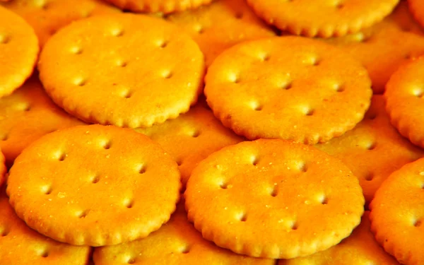 Salted crackers macro — Stock Photo, Image