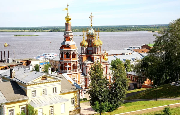 Igreja de Stroganov em Nizhny Novgorod Rússia — Fotografia de Stock