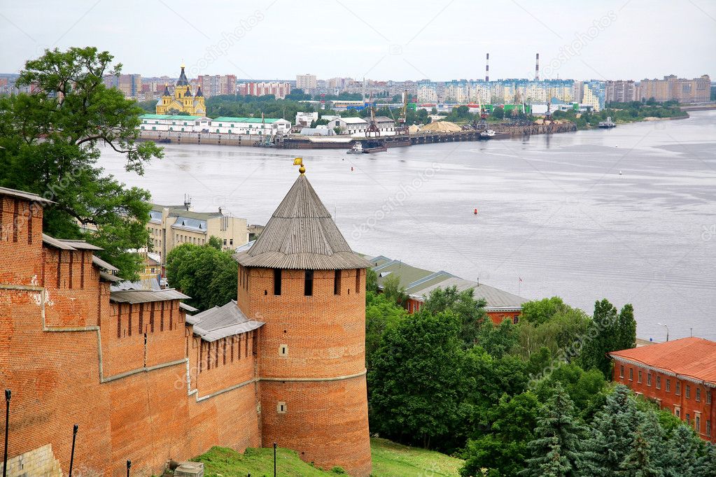 Nizhny Novgorod Kremlin and port Strelka