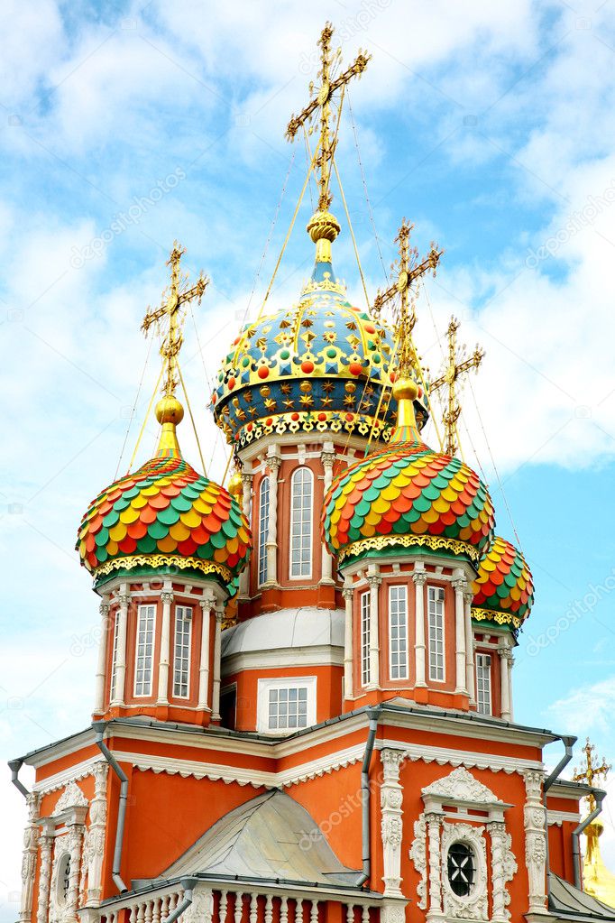 Domes on Stroganov Church Nizhny Novgorod