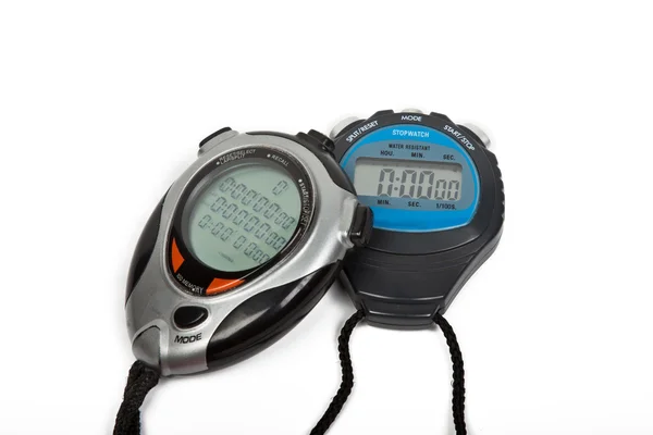 Two digital stop watches — Stock Photo, Image
