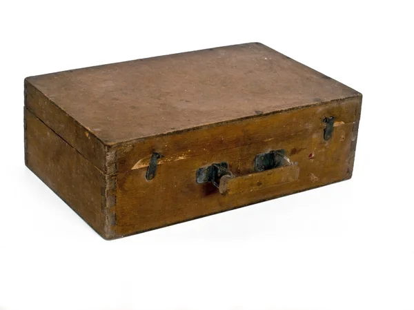 Деревянный чемодан — стоковое фото