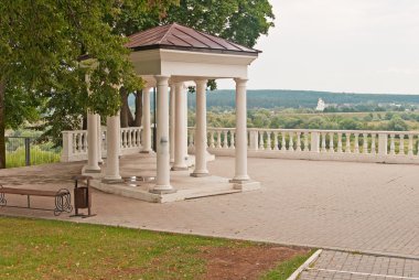 The old gazebo in City Park Kozelsk clipart