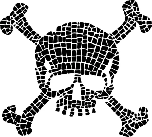 Crâne dans le style comique — Image vectorielle
