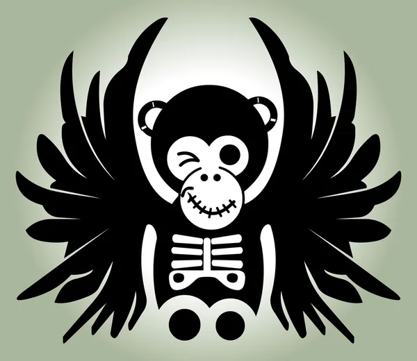 コミック スタイルの猿 — ストックベクタ