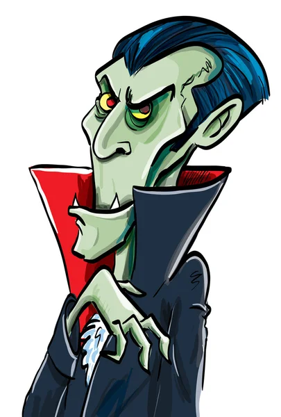 Comte de bande dessinée Dracula sourit — Image vectorielle