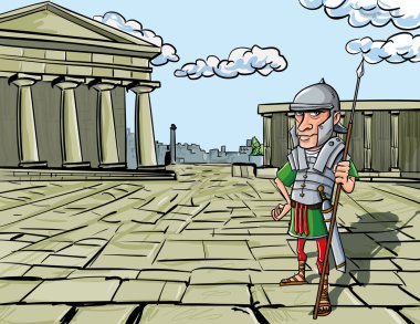 Cartoon Roman Legionary clipart