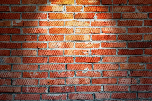 Stará cihlová zeď. — Stock fotografie