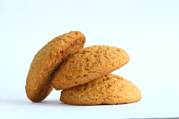 Oatmeal cookies on a white background — Stock Photo, Image