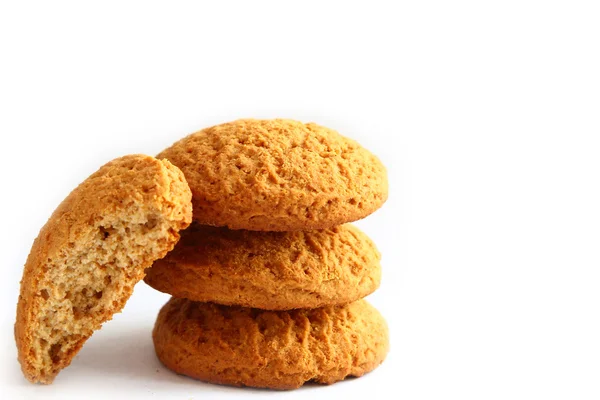 Oatmeal cookies on a white background — Stock Photo, Image