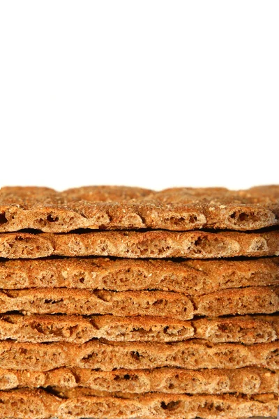 Pão de centeio, uma pilha de dobrado — Fotografia de Stock