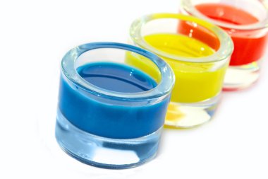 Glass jars with paint clipart