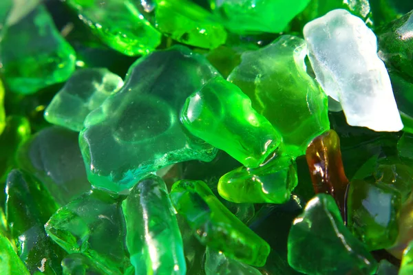 stock image Green glass from the sea shore