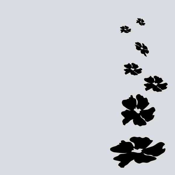 Flores pretas em um fundo cinza — Fotografia de Stock