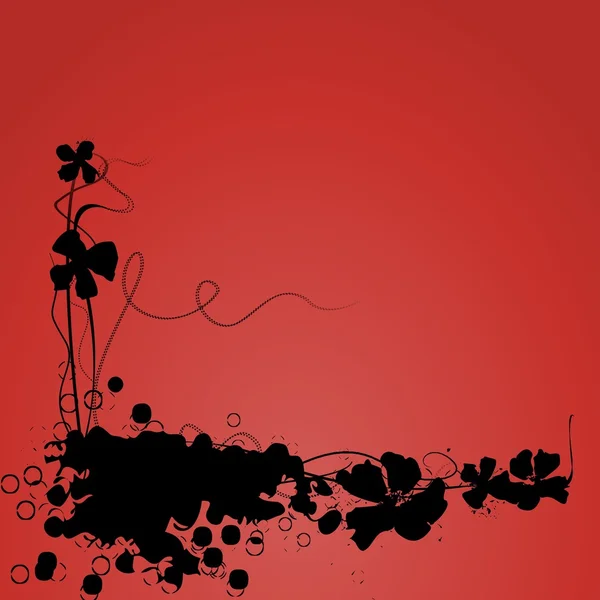 Abstraktní obraz papíru tvary černá červená — Stock fotografie