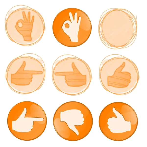 stock image Icons with gestures