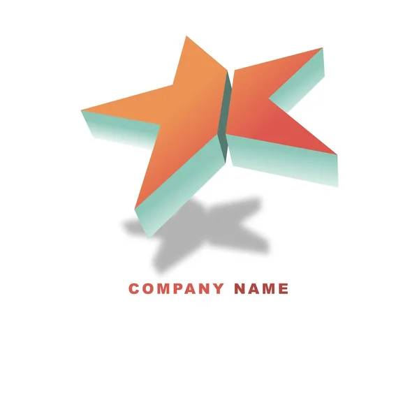 Αστέρι λογότυπο για την εταιρεία σας Royalty Free Εικόνες Αρχείου