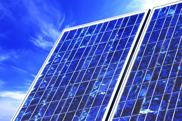 Painel solar Closeup — Fotografia de Stock