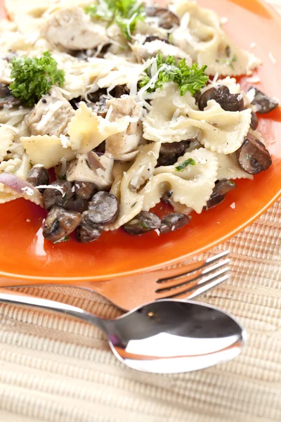 stock image Pasta with Mushrooms and Cheese