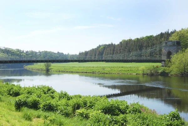 stock image Union Bridge at Horncliffe on river Tweed