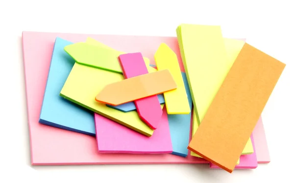 Färgat papper för anteckningar — Stockfoto