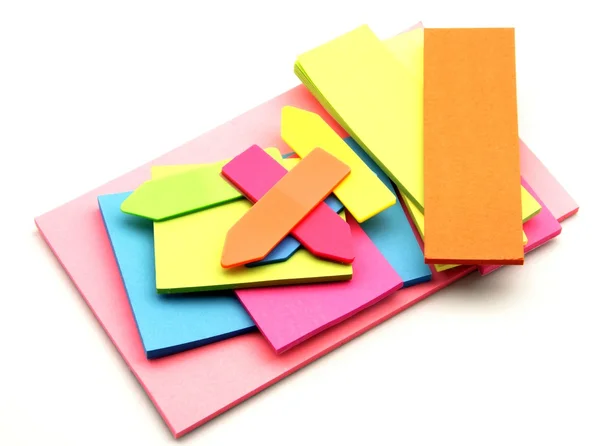 Megjegyzések a színes papír — Stock Fotó