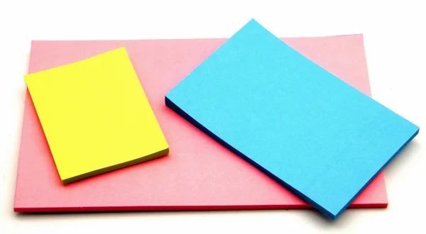 Farbiges Papier für Notizen — Stockfoto