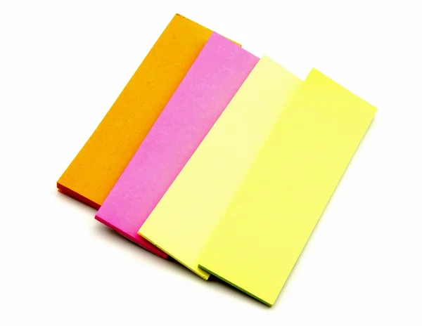 Farbiges Papier für Notizen — Stockfoto