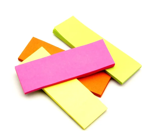 Papel coloreado para notas — Foto de Stock