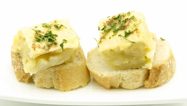 Pedaços de omeletes batatas — Fotografia de Stock