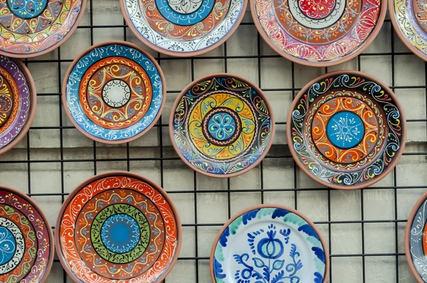 Várias placas de cerâmica — Fotografia de Stock