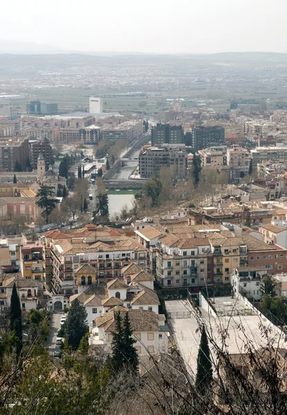 Vista aérea de Granada verticalmente — Fotografia de Stock