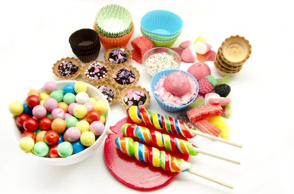 Асорті цукерки та солодощі — стокове фото