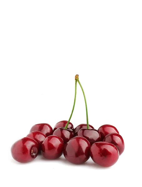 Świeżych wiśni na białym tle — Zdjęcie stockowe