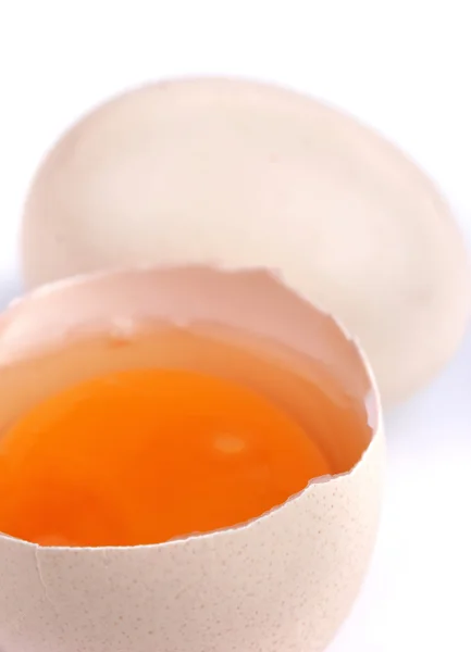 Cut egg in closeup — Stock Photo, Image