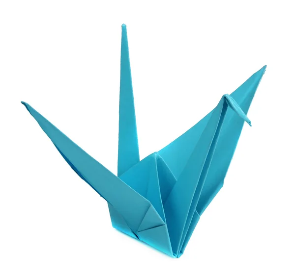 Niebieski origami ptak — Zdjęcie stockowe